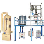 Ultima generazione di impianti per l'affinazione oro e ceneri su piattaforma completi di torri abbattimento fumi, sistemi di filtraggio, precipitatore e pompa per il vuoto cod:734088/89