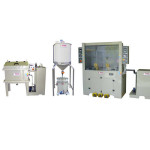 Linea completa di macchine collegate all' impianto per la brillantatura chimica "bombing"
